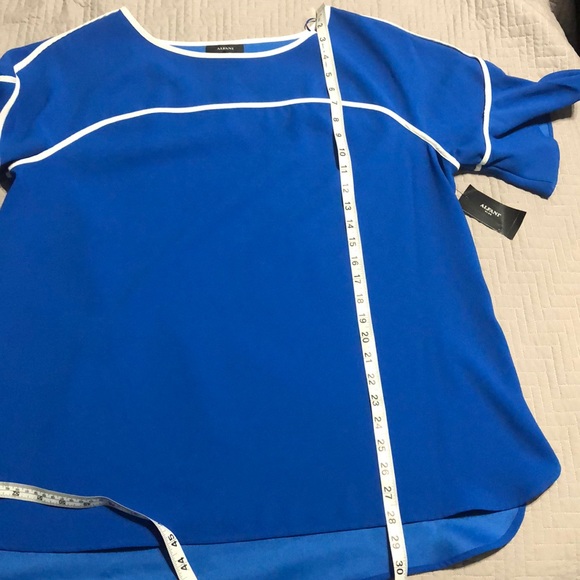 Alfani Cobalt Pipe Sleeve Top - Picture 9 of 13